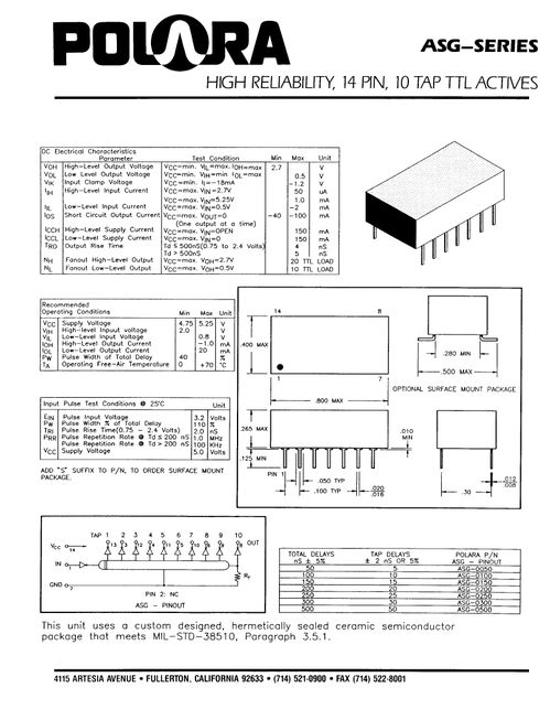 ,ic型号asg 0100s,asg 0100s pdf资料,asg 0100s经销商,ic,电子元器件