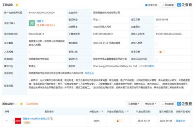 隆基9亿元新成立两家子公司!