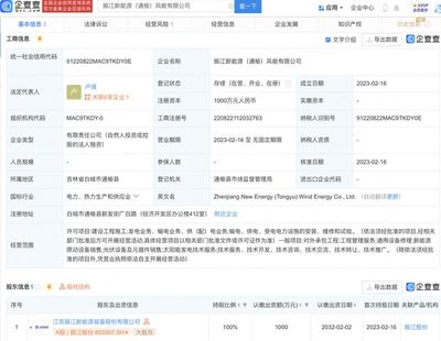 振江股份新设风能子公司,含新能源原动设备销售业务
